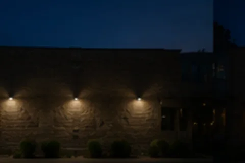 Blank wall before projection — Main Street Market
