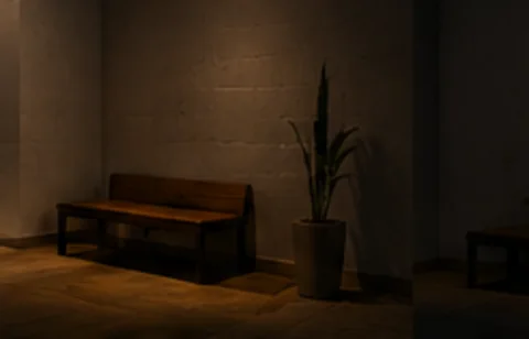 Blank wall before projection — Sunrise Badge