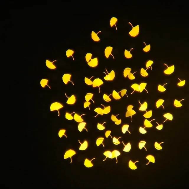 PentaScope 5-Prism effect projecting a leaf gobo design, multiplied into a 5-point star cluster