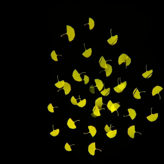 TriScope 3-Prism effect projecting a leaf gobo design, tripled in a triangular arrangement