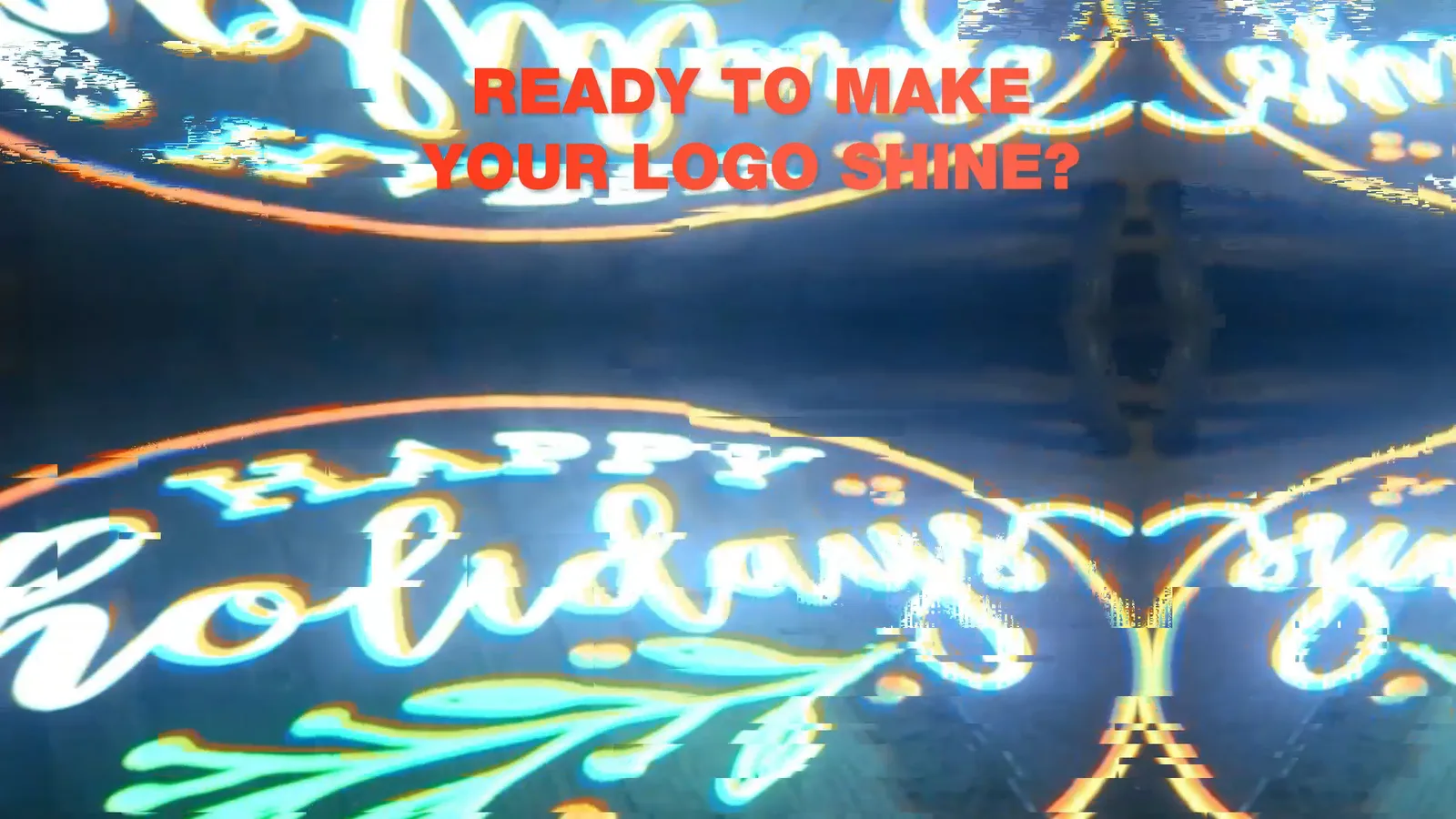 Colorful Floor Gobo Projection Nightclub — real logo projection install