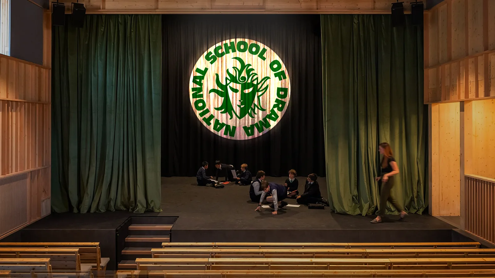 Theater event projection — Infinity gobo logo projection