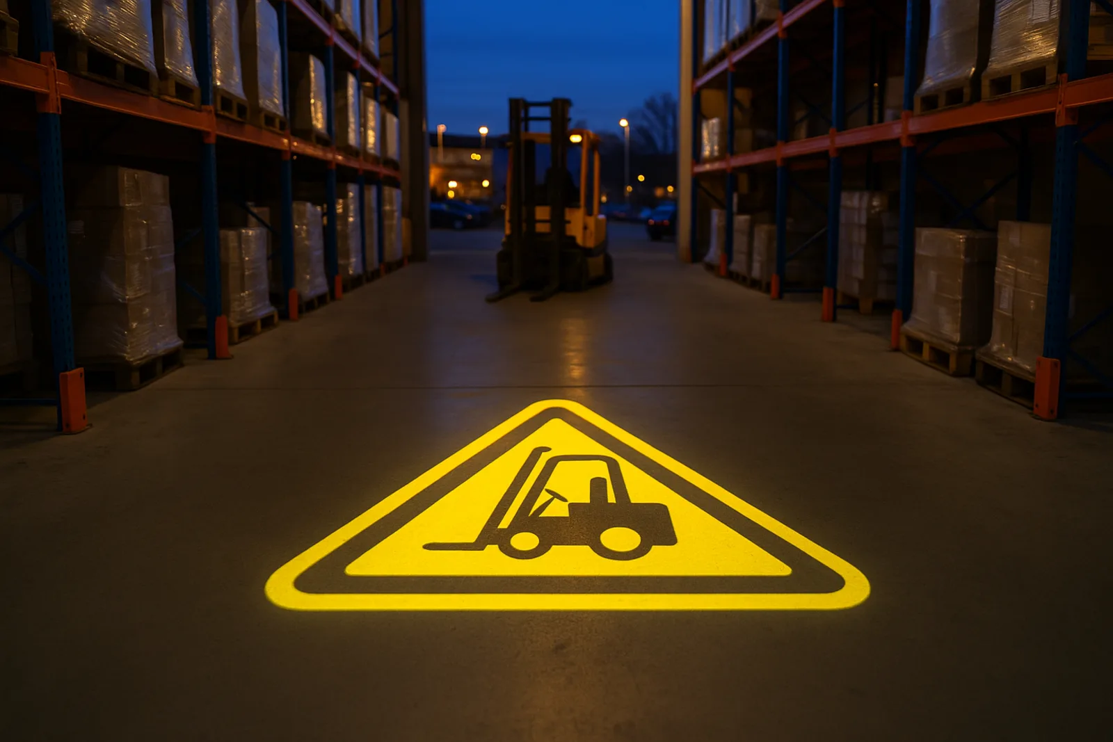Warehouse Safety Pack projection in use