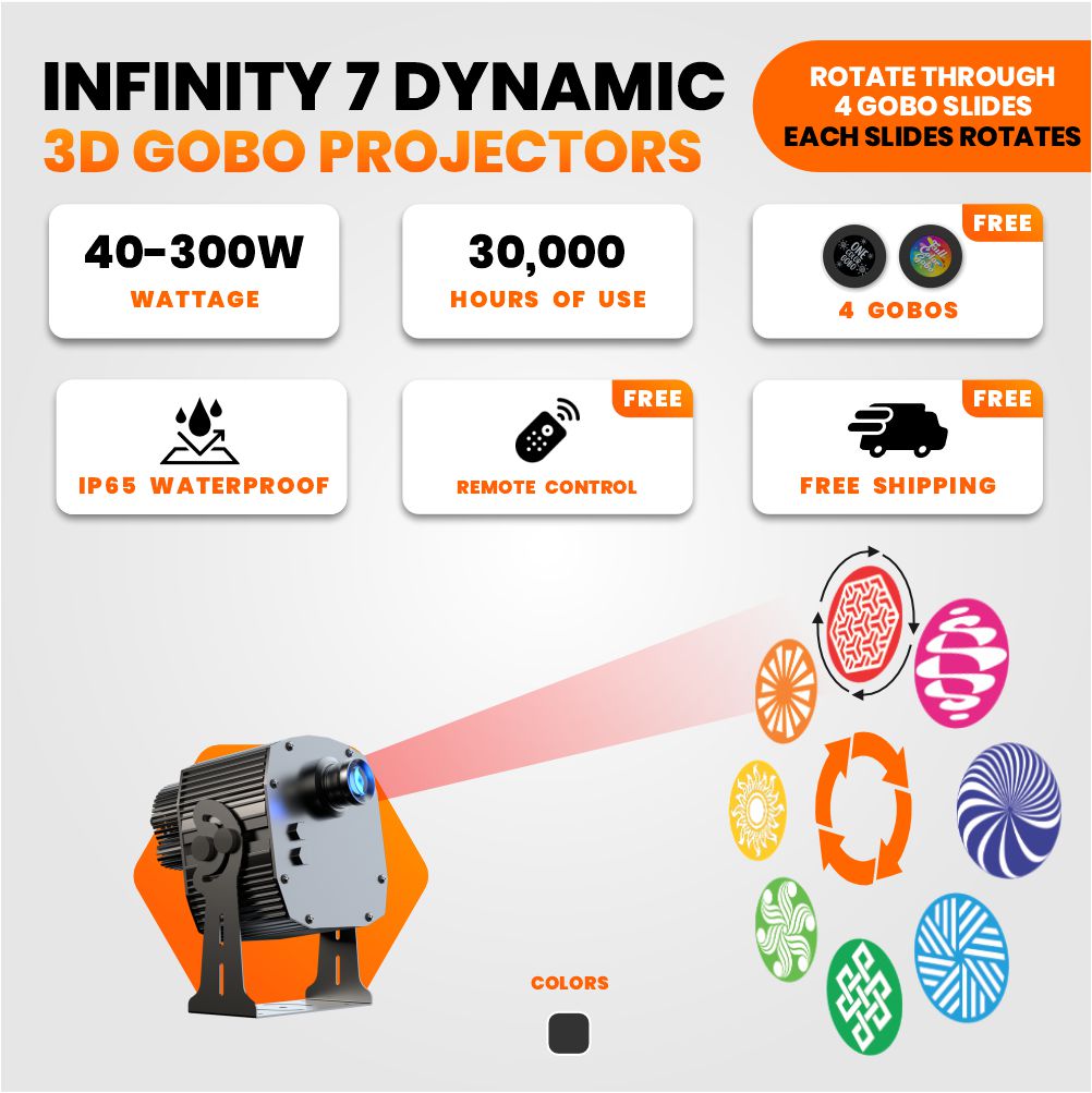 7 Gobo Spin Projector