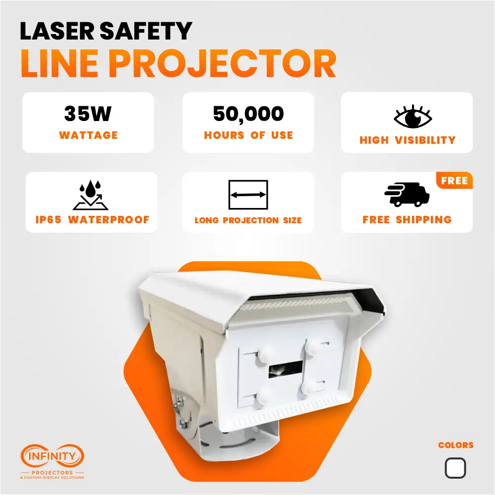 Laser Safety Line Sign Projector