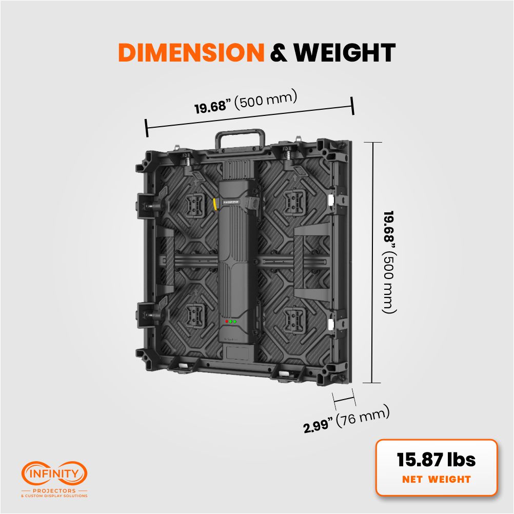 Infinity Video Walls Indoor P1.9mm LED Video Wall Panel 500 x 500 mm