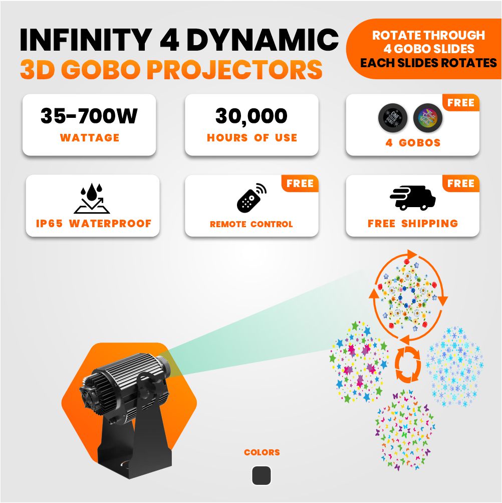 Infinity 4Gobo Spin Projector | 35W - 700W