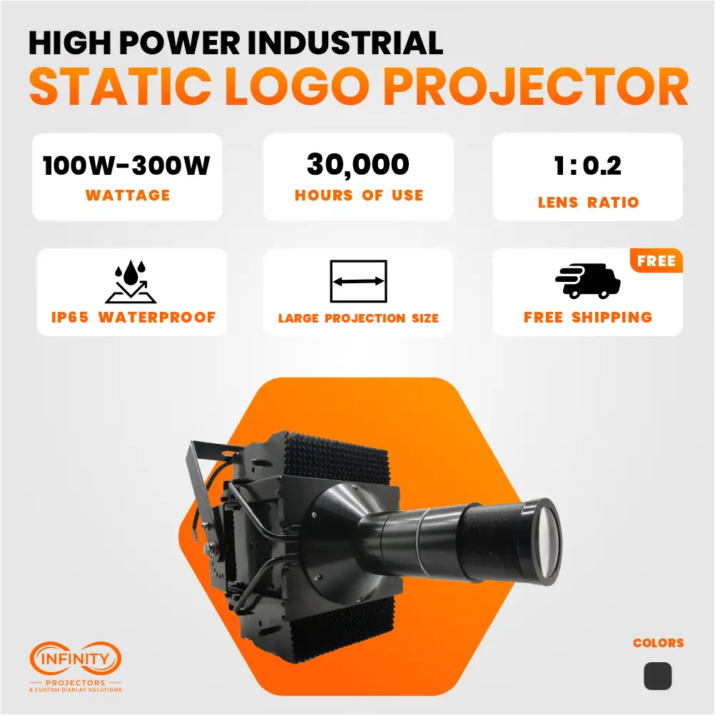 High Power Industrial Static Logo Projector