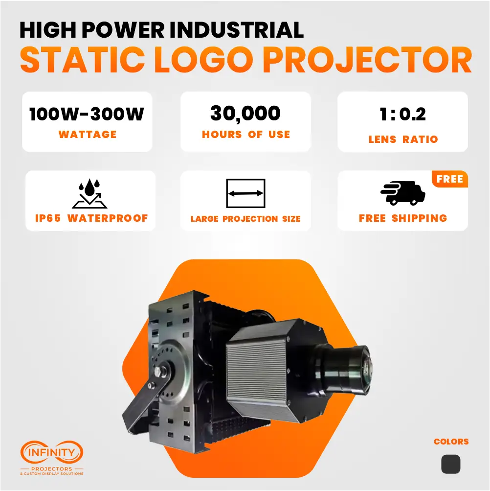 High Power Industrial Spin Logo Projector