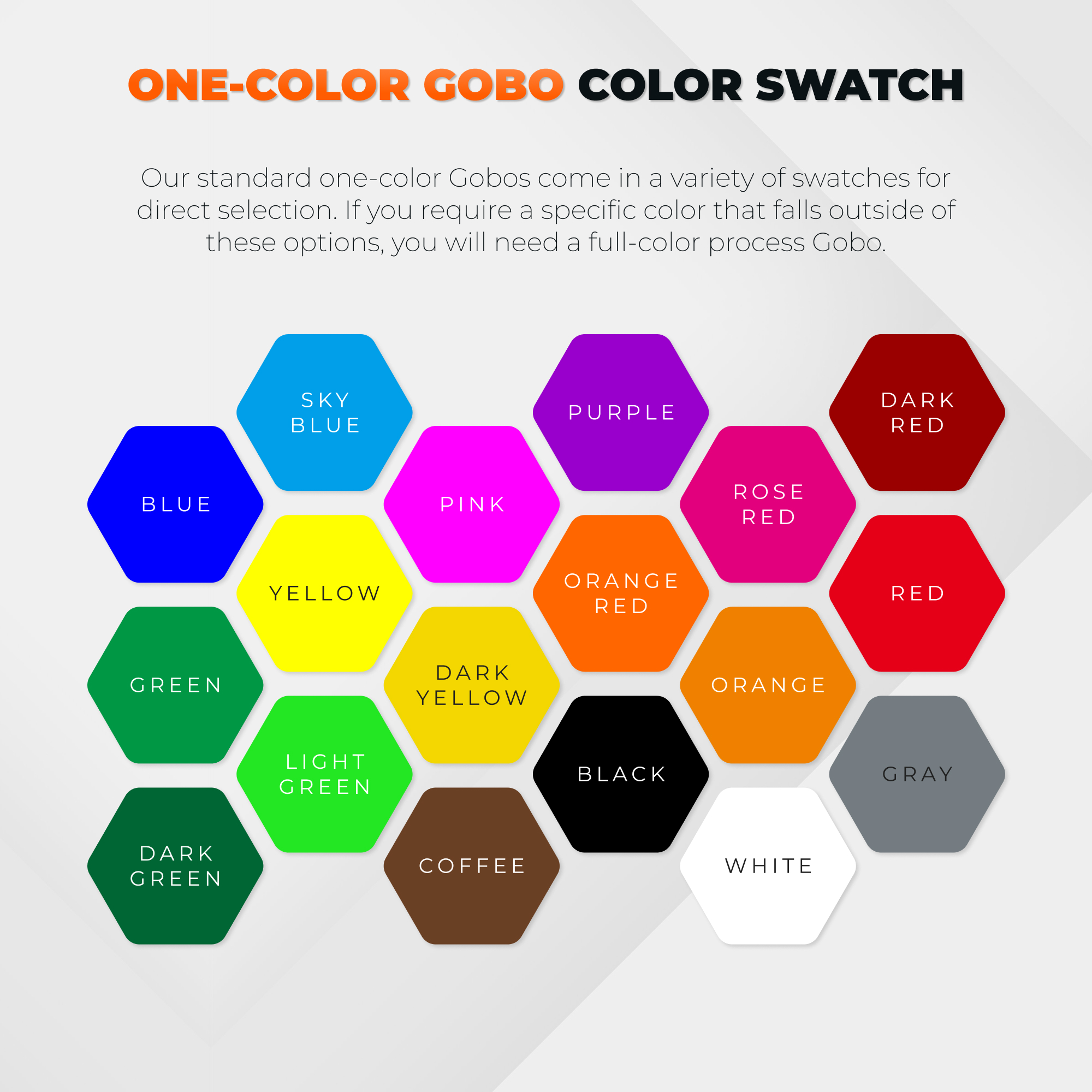 Color Gradient Changing Gobo Projector | 15w-100w