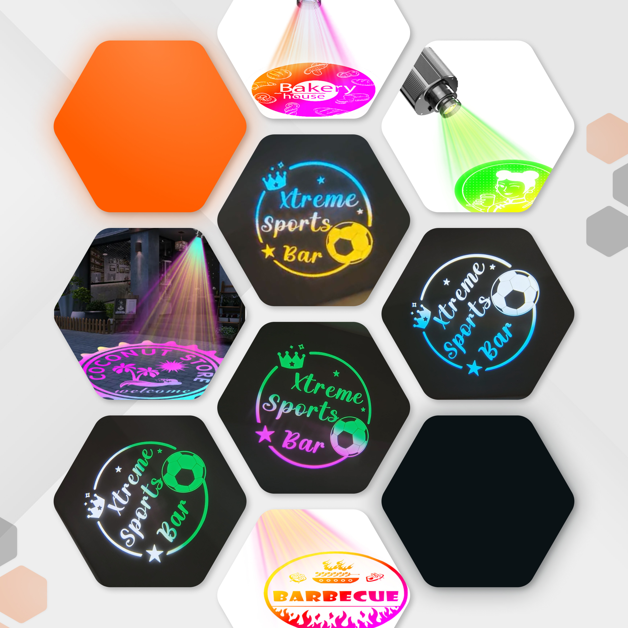 Color Gradient Changing Gobo Projector | 15w-100w