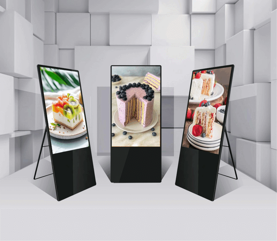 Foldable Digital Signage Displays 43"-55" Portable Video Screens