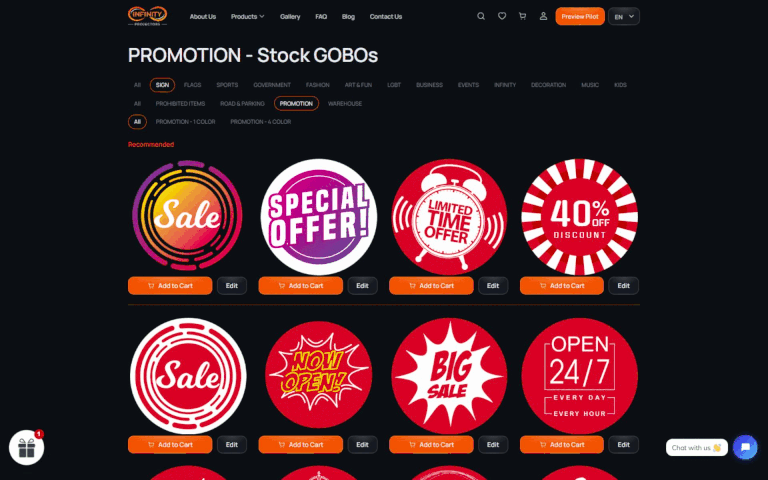 Stock Gobos preview