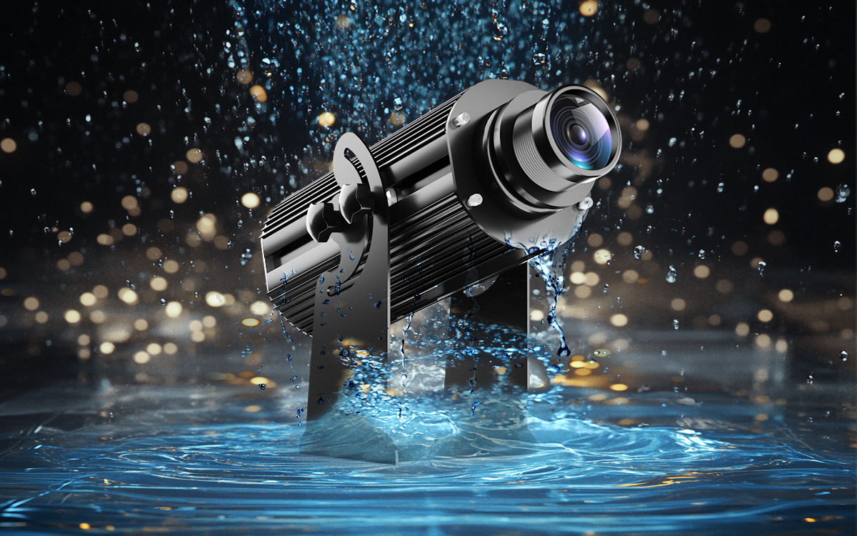 IP65 waterproof projector splashing in water
