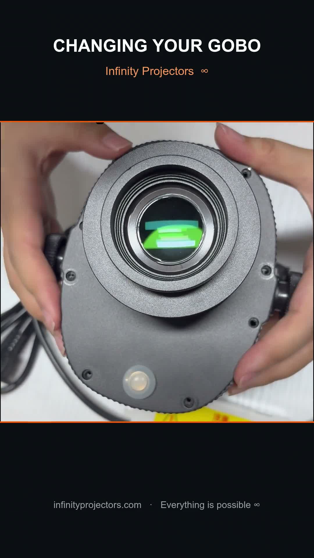 Swap the gobo in seconds